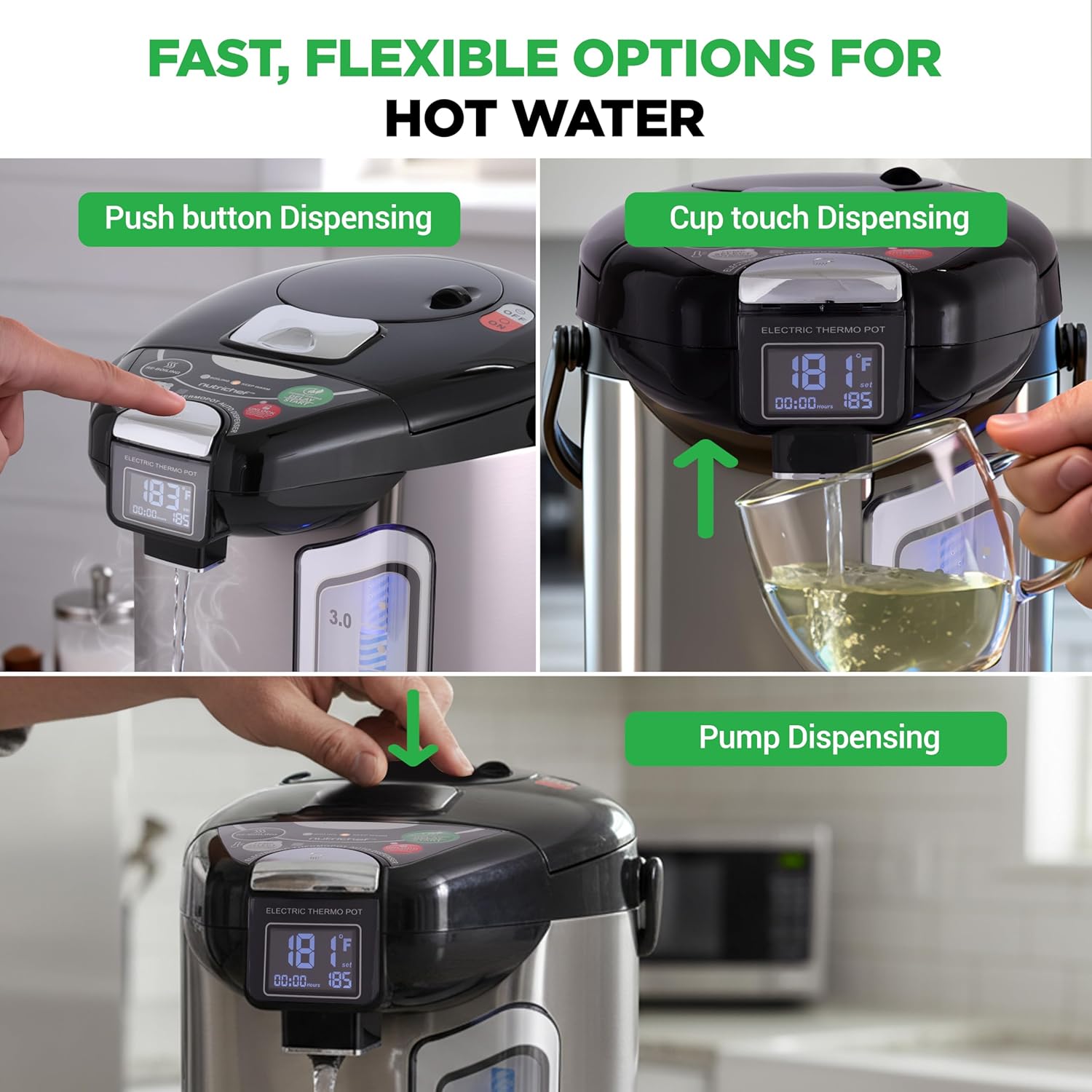 4L電気温水ディスペンサー LCDディスプレイ付き、360度 - Dispenser Coffee And Tea のレビューと価格