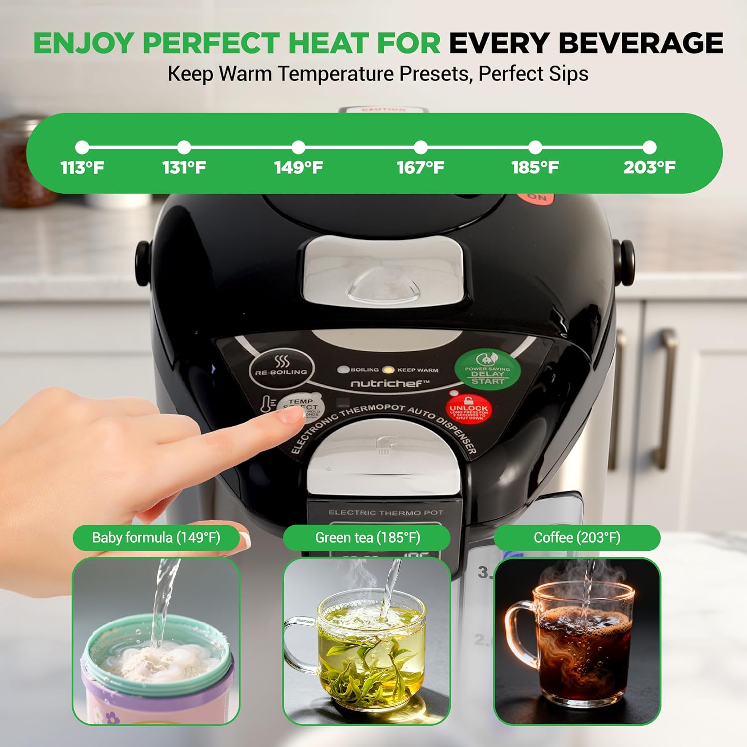 4L電気温水ディスペンサー LCDディスプレイ付き、360度 - Dispenser Coffee And Tea のレビューと価格