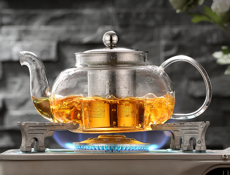 600/800 ミリリットル耐熱ガラスティーポットフラワーテ - Coffee Tea And Sugar Canister Set のレビューと価格