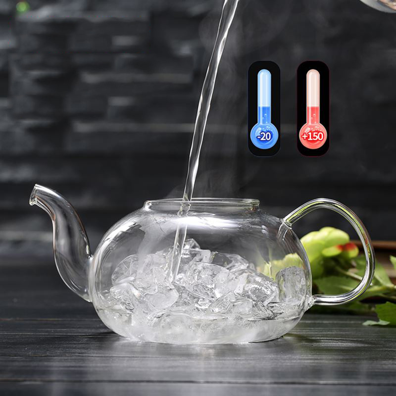 600/800 ミリリットル耐熱ガラスティーポットフラワーテ - Coffee Tea And Sugar Canister Set のレビューと価格