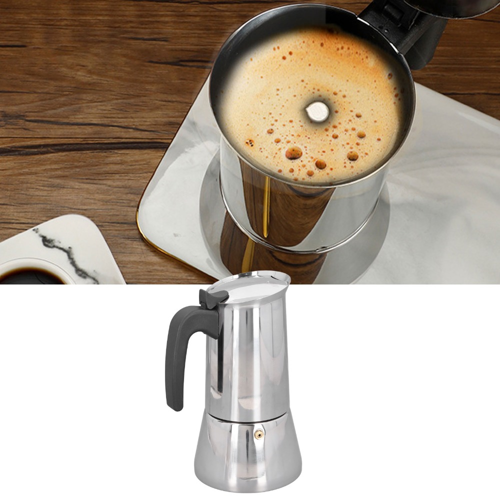 ステンレス製モカポット 大容量 シルバー ストーブトップモカ - Moka Pot Stove のレビューと価格