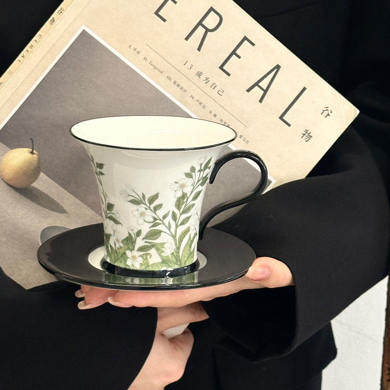 ヴィンテージ油絵ジャスミンコーヒーカップ＆プレートセット セ - Coffee Jasmine Tea のレビューと価格