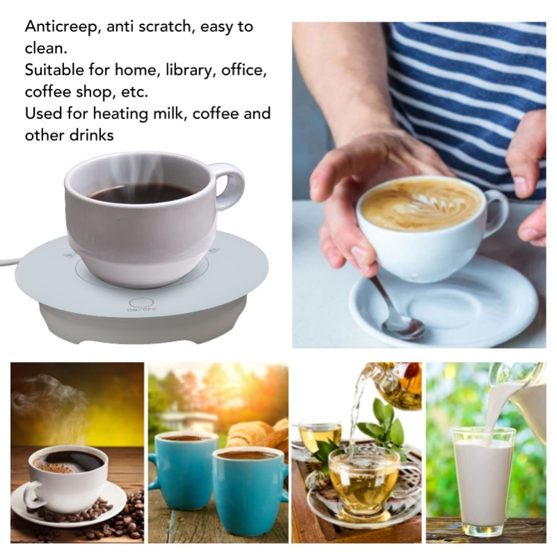 15Wスマート電気マグウォーマー、一定温度、強化ガラス表面、 - Coffee Tea Warmer のレビューと価格