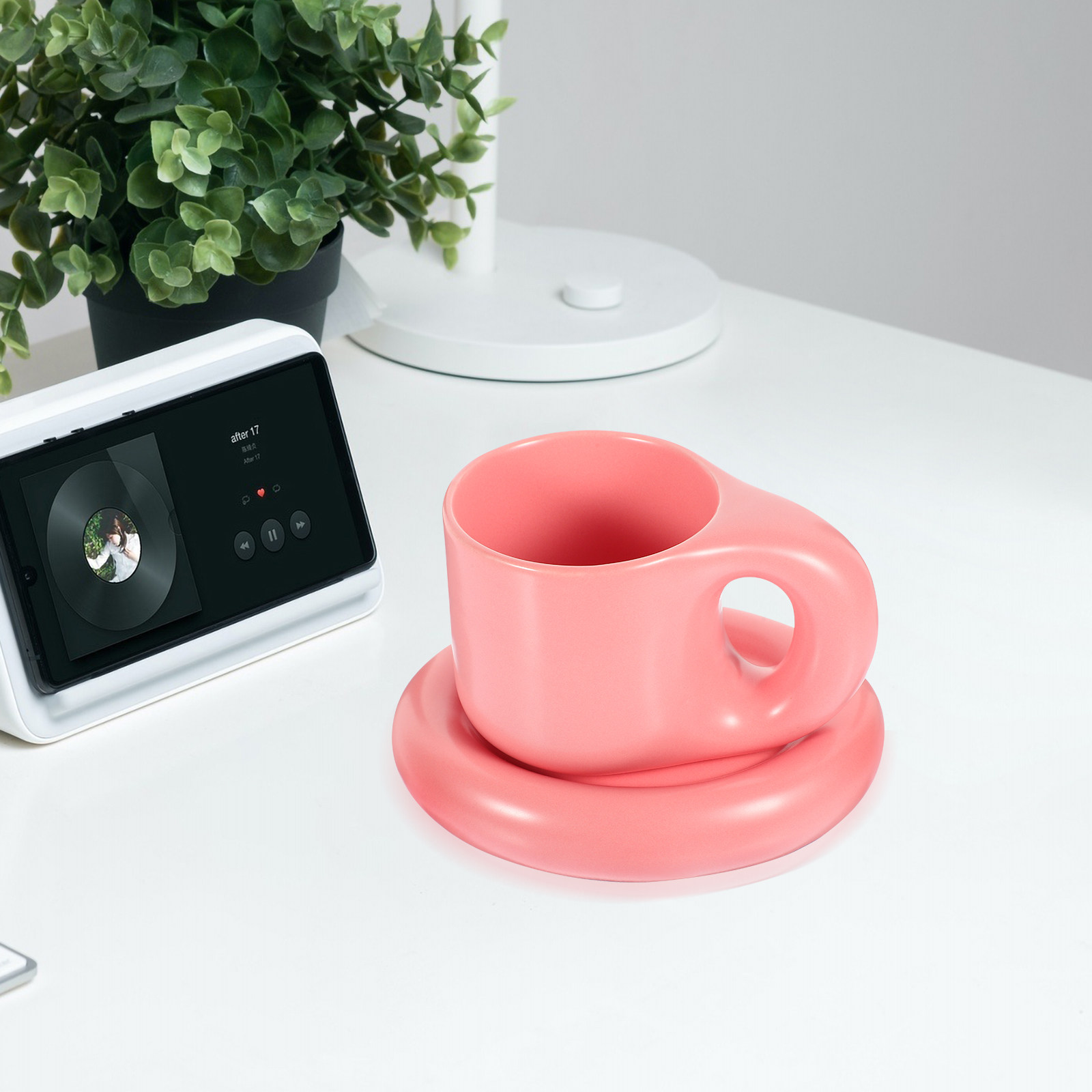 陶器製コーヒーカップ＆ソーサーセット、ホットティー、コーヒー - Coffee Tea Chocolate のレビューと価格