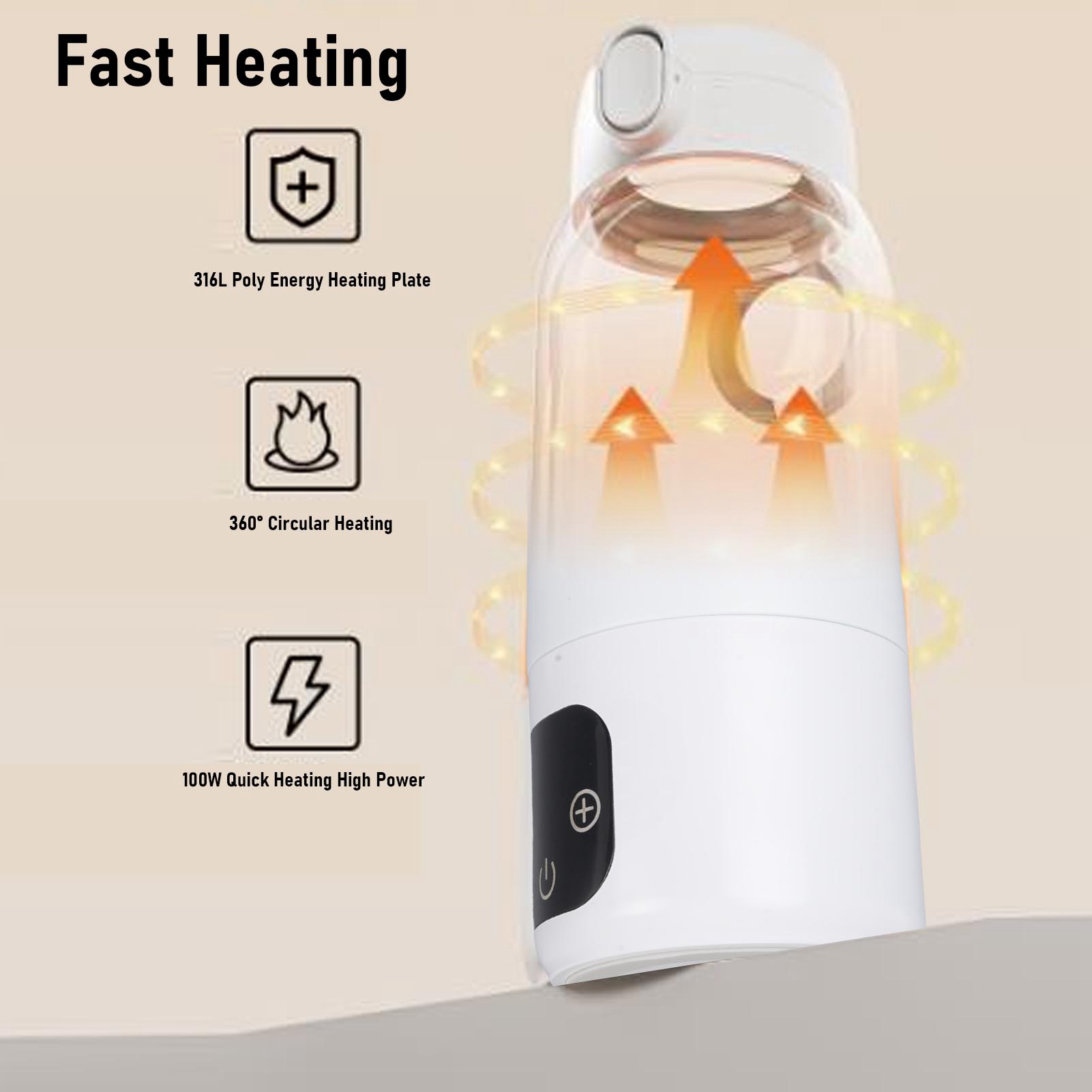 USB PD急速充電ポータブル電気ケトル 316ステンレス鋼 - Water Tea And Coffee のレビューと価格