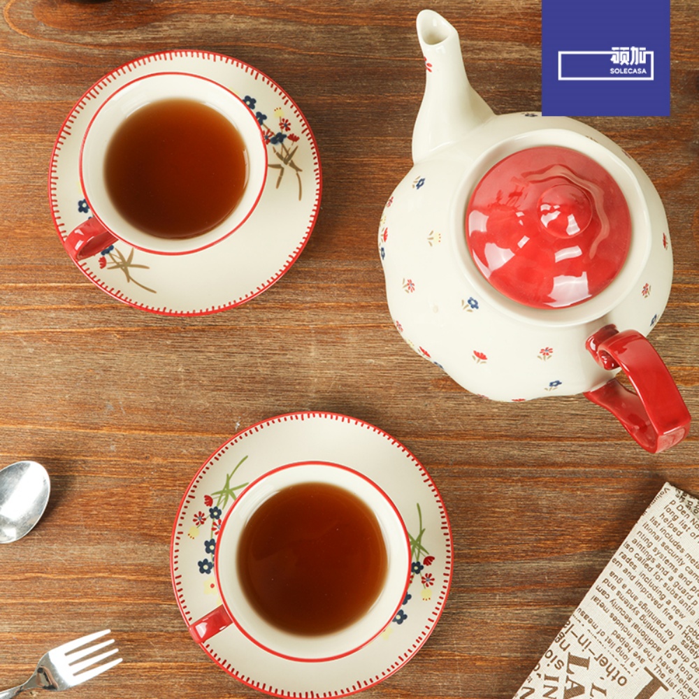 SHUNXIANG セラミック茶器セット レトロ花柄ティーポ - Coffee Tea Jug のレビューと価格