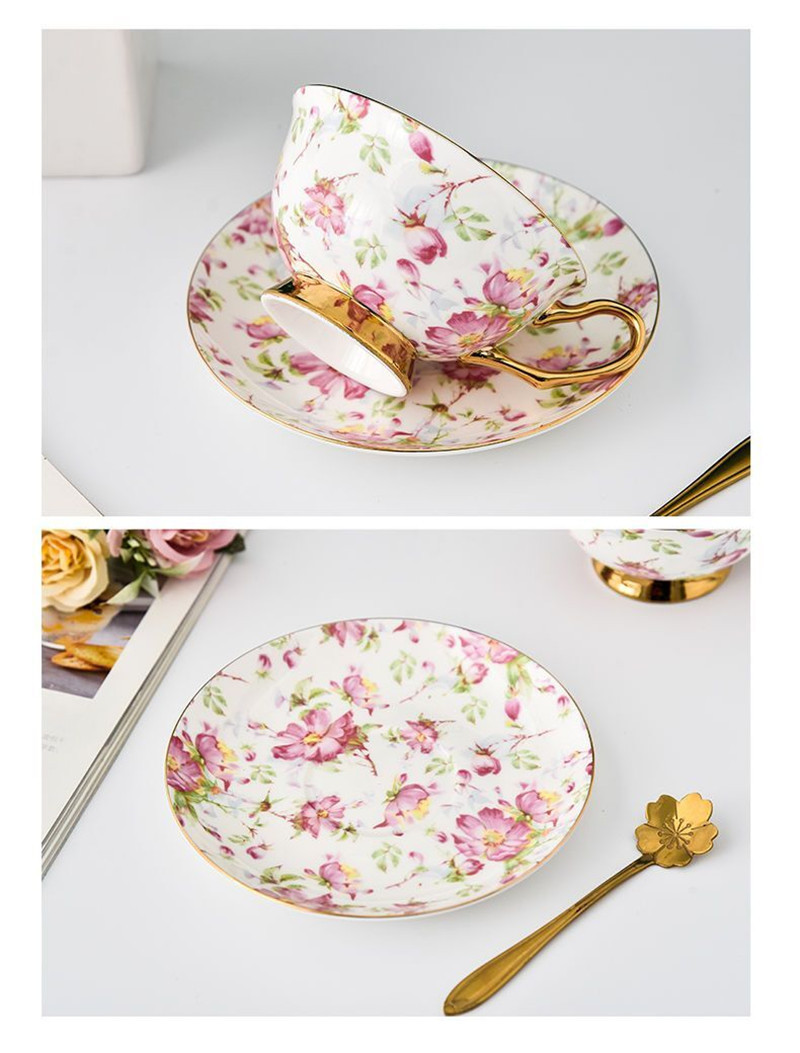 斬新で美しいコーヒーカップ＆ソーサー・スプーンセット、ボーン - Tea Coffee Pot Set のレビューと価格