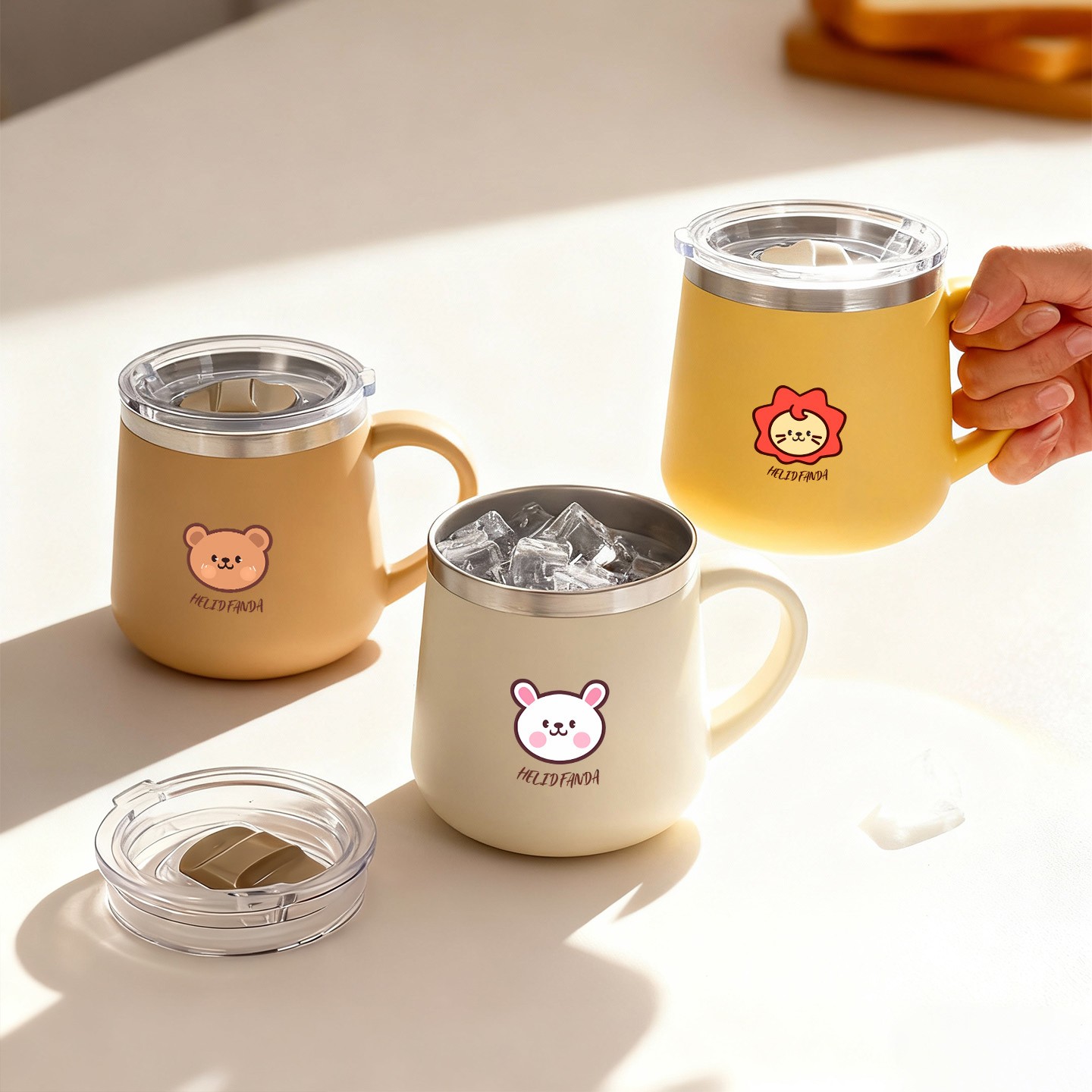 430ML漫画柄316ステンレス鋼製コーヒーカップ二重壁断熱 - Coffee Tea Warmer のレビューと価格