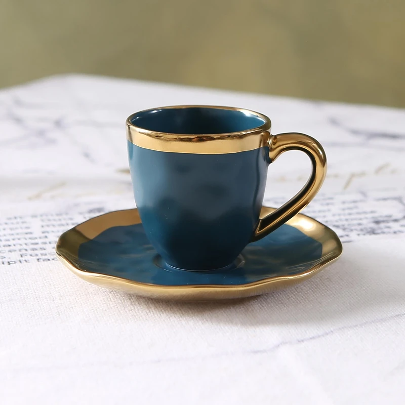 イタリアンカラー釉薬セラミック製小型コーヒーカップ＆プレート - Tea Coffee Pot Set のレビューと価格