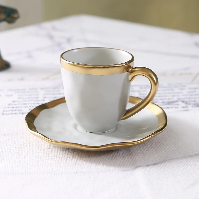 イタリアンカラー釉薬セラミック製小型コーヒーカップ＆プレート - Tea Coffee Pot Set のレビューと価格