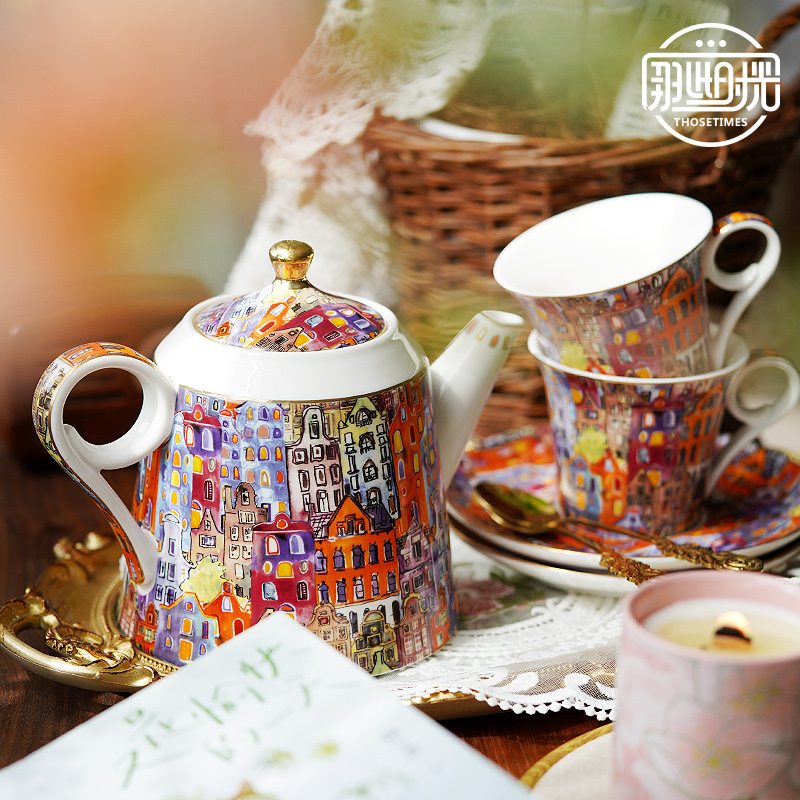 絶妙な高級イギリス式アフタヌーンティーカップティーセット、ヨ - Tea Coffee Pot Set のレビューと価格