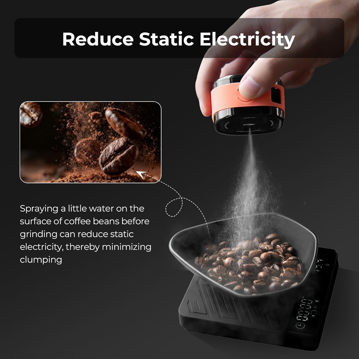 IKAPE コーヒー豆アトマイザー、20ml 帯電防止自動ス - Moka Pot Stove のレビューと価格