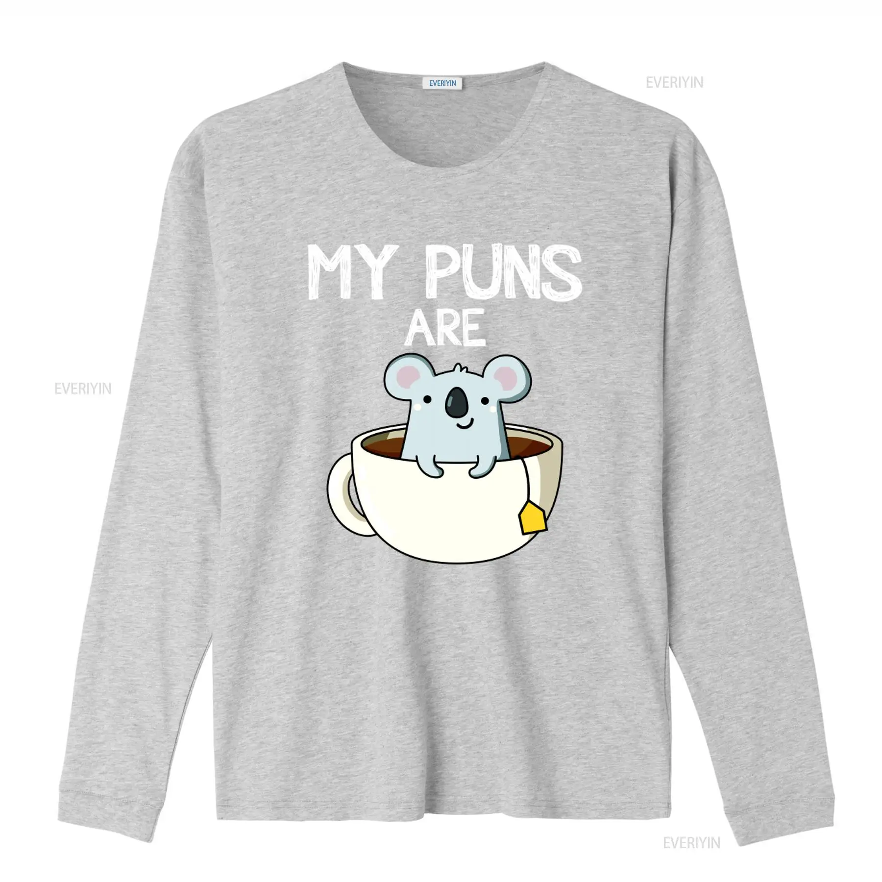 面白い言葉遊びが入ったコアラ茶デザインTシャツ、コーヒー愛好 - Coffee Tea Joke のレビューと価格