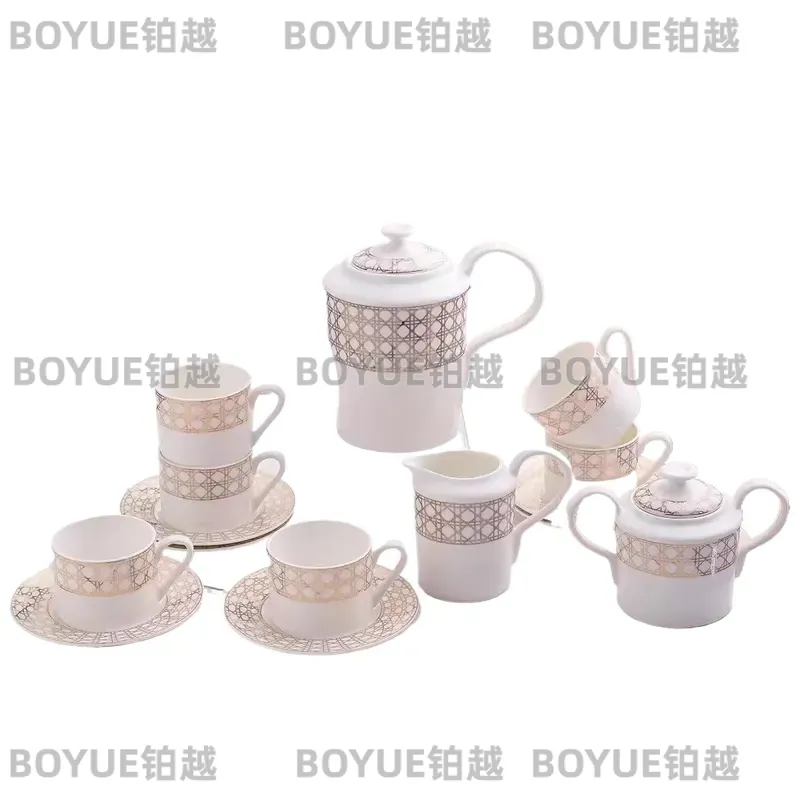 高級ボーンチャイナコーヒーカップセット シンプルなヨーロピア - Coffee Tea Gift のレビューと価格